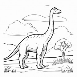 brachiosaurus with simple background