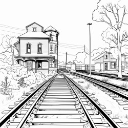abandoned railroad crossing intersection