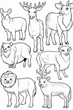 a coloring book about different animals