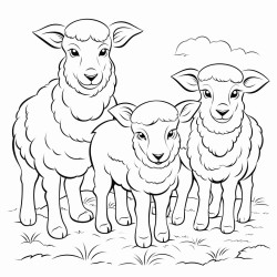 family cubs of sheep