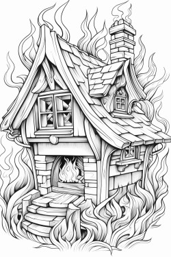ein wunderschner kamin mit einem feuer an einer wand in einem blockhaus