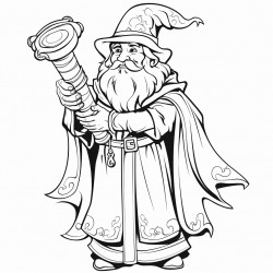 wizard holding a scroll