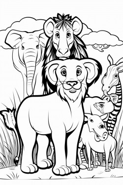 colorable animal drawings