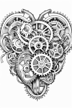heart made out of gears
