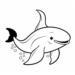 create a cute whale