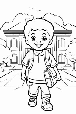 back to school coloring page for kids for grade 1