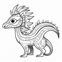 create a pencil sketch of an alebrije worksheet