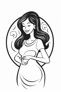 happy woman a few weeks pregnant