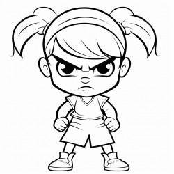a little girl angry