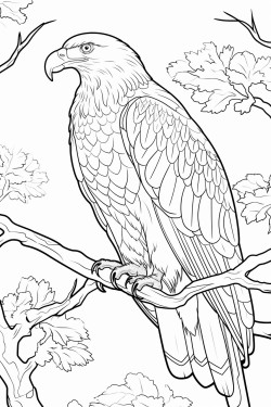 eagle and trees