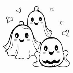 cute halloween ghosts