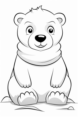 polar bear sitting on an ice floe