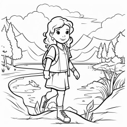 girl near a lake
