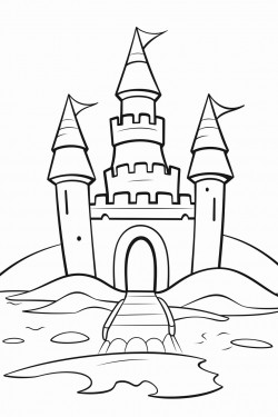 sand castles at the beach