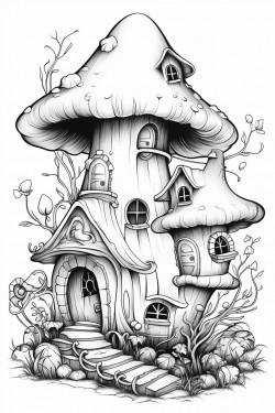 mushroom gnome house