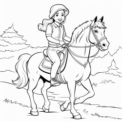 a girl riding a horse