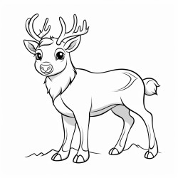 a cute icelandic deer