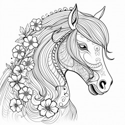 a picture of a horse with the name indi above it