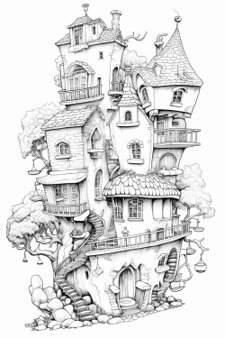 dcoupe dune maison avec un jardin et une famille compos dun papa une maman trois fille un garon et un grand pre
