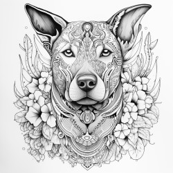 chien beauceron de 1an une femelle avec un collier