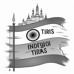 generate an image with indian flag and lgbtq flag cross flying  and written on top happy 15th of august