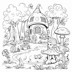 campers imagining a magical forest filled with fairies and hidden treasure