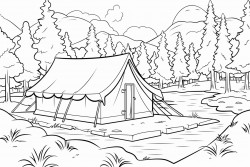 camp somerset coloring page