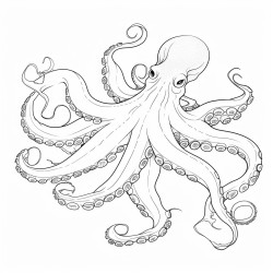 an octopus with tentacles that resemble nebulae