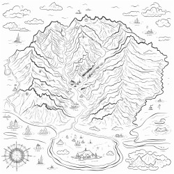 a map of patagonia with features including the andes mountains northern deserts and forests