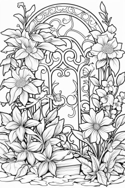 fantasy garden gates flowers