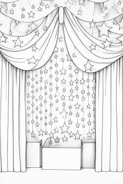 voting booth filled with stars