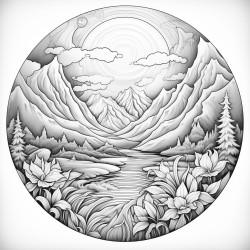 mandala in a mountains