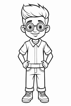 26 yr old custodian with gotee short haircut and glasses