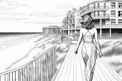 a hotel  beach walk