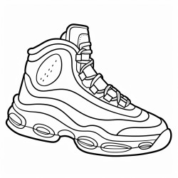a throwback basketball shoe with a padded ankle collar and a thick rubber sole