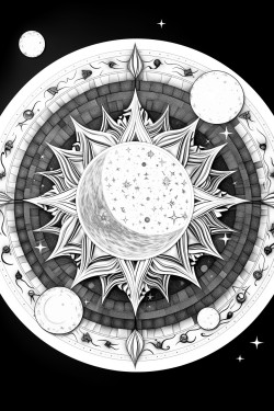 celestial planetary full page mandala
