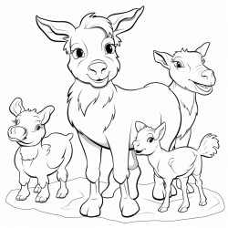 pig goat chicken rabbit cow lamb