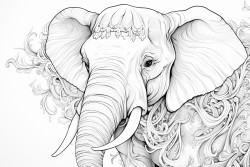 portrait dun lphant dafrique
