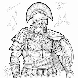 an ancient greek in hoplite armour