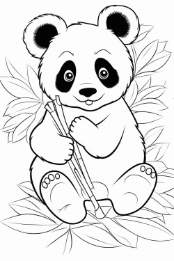 panda that eats leaves