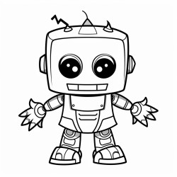 robot halloween simple