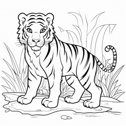 colouaring book tiger