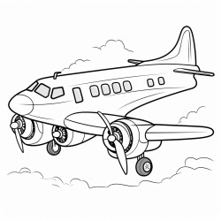 un avion con guia de colores