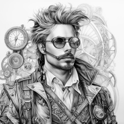 a good looking steam punk guy