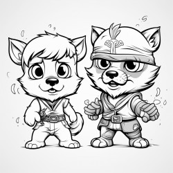 a pirate vs a wolf cute