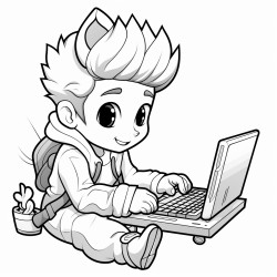 laptop keyboard mouse boy