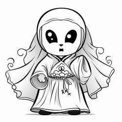 ghost wearing hanok