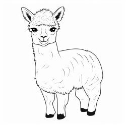 alpaca black and white