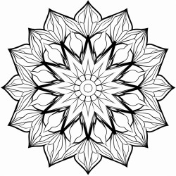 polygonal fractals  fractal patterns of polygons forming a complex mandala symmetrical