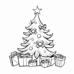 christmas tree with gifts